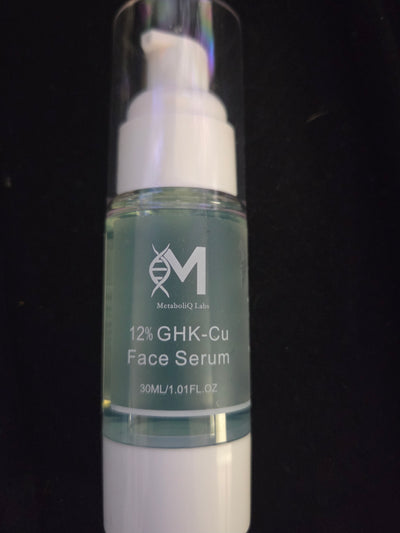 Advanced GHK-Cu copper peptide serum 12% 30ml — research-grade skincare for anti-aging studies